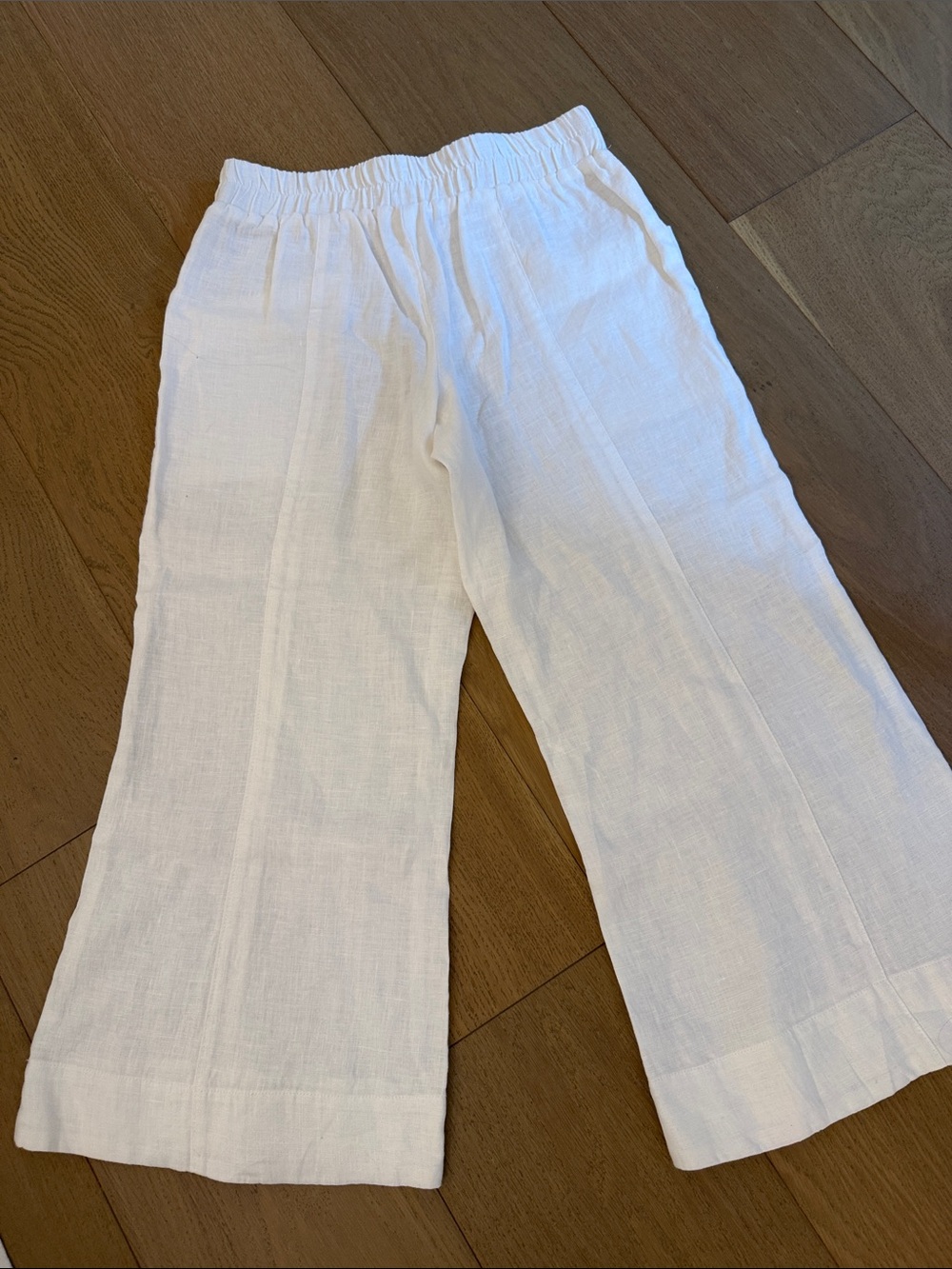 ivy jane White Wide-Leg linen Pants - Picture 5 of 5